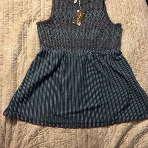 Matilda Jane Blue Smocked Peplum Tank Top NEW with tags